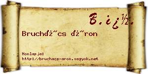 Bruchács Áron névjegykártya